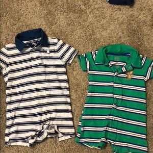 Cotton, collared rompers